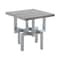 Armen Living Illusion Gray Wood End Table with Brushed Stainless Steel Base LCILLABSGR - alternate 1
